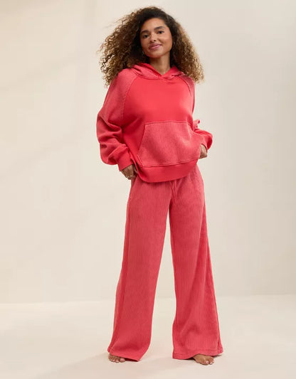 Essential Waffle Hoodie & Trouser Set