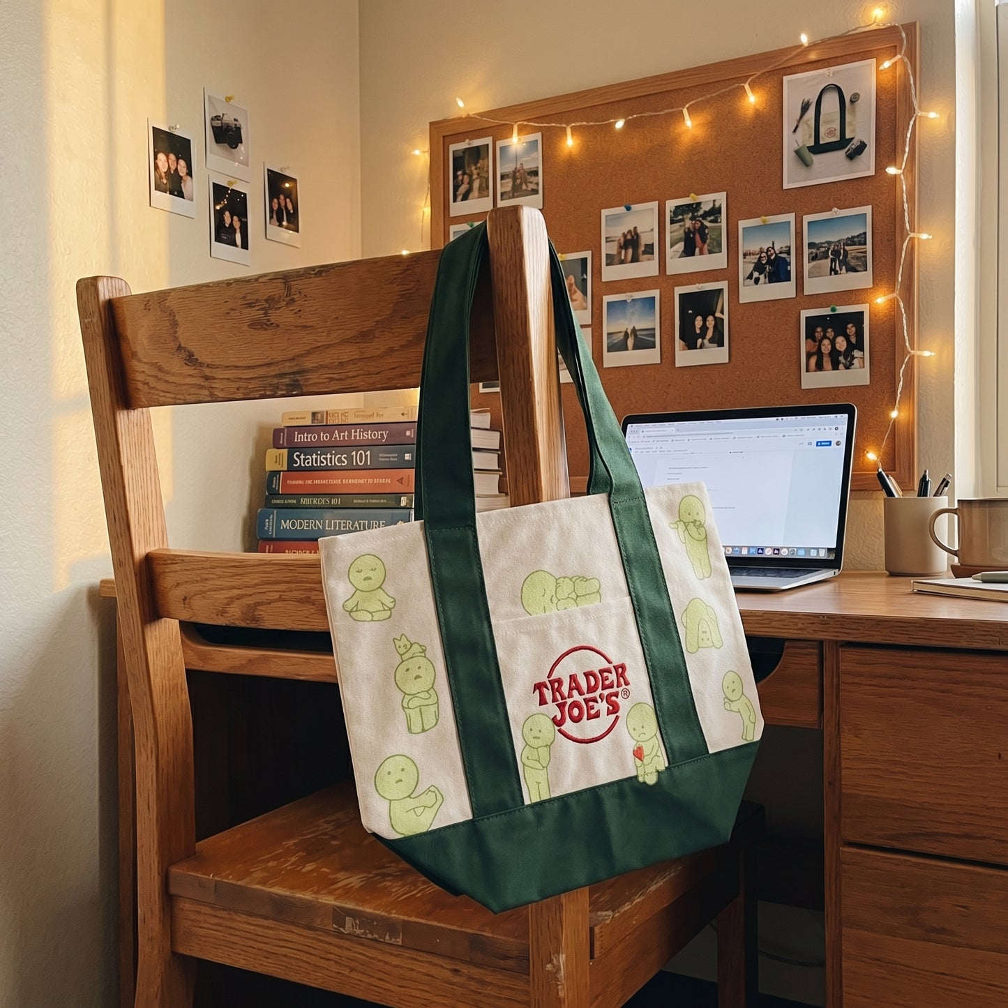Smiski X Trader Joe's Tote Bags