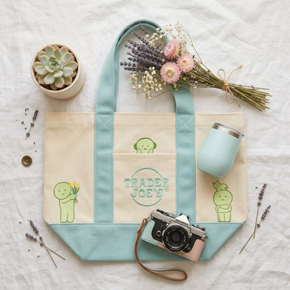 Smiski X Trader Joe's Tote Bags
